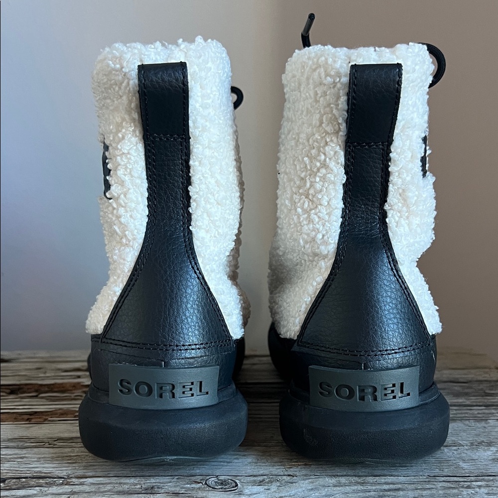 Sorel Black and Cream Women’s EUR 39.5 USA 8.5 Sherpa Boots - Picture 6 of 14